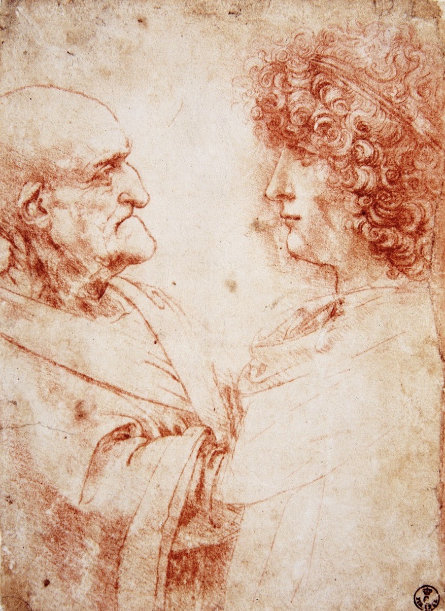 Leonardo_da_Vinci_-_Two_man_profiles_an_old_man_and_a_young_man_The_young_man_represents_Gian_Giacom_-_MeisterDrucke-1040696-2
